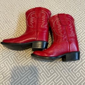 Old West toddler cowboy boots. Red.